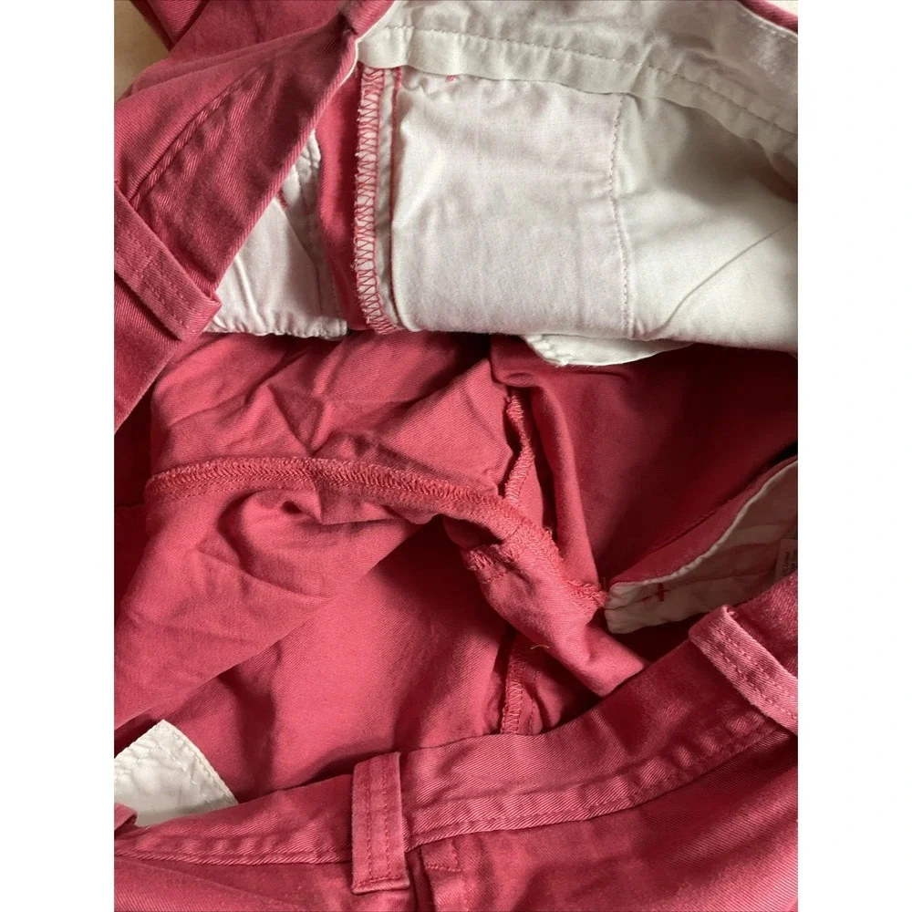 J. Crew Mercantile Flex Shorts‎ Mens 34 Coral Casual Chino Flat Front